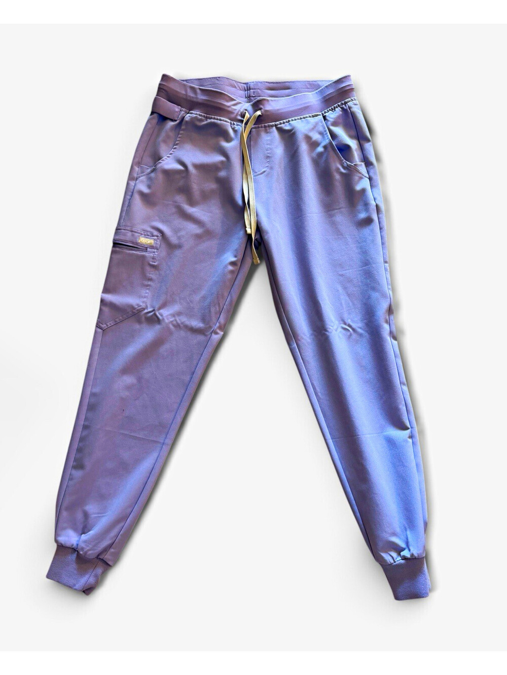Code Purple Jogger Scrub Pants Size M Solid Woven Rayon Blend Medical Unisex